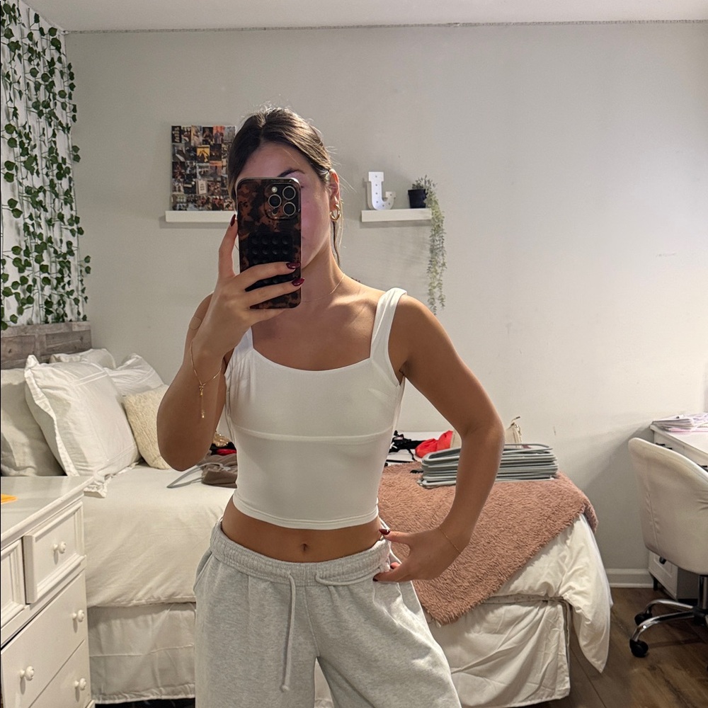 Princess Polly White Crop Top